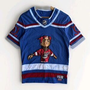The Boondocks Reezy 100 Small Women’s Hockey Jersey NHL Shirt Blue Authentic
